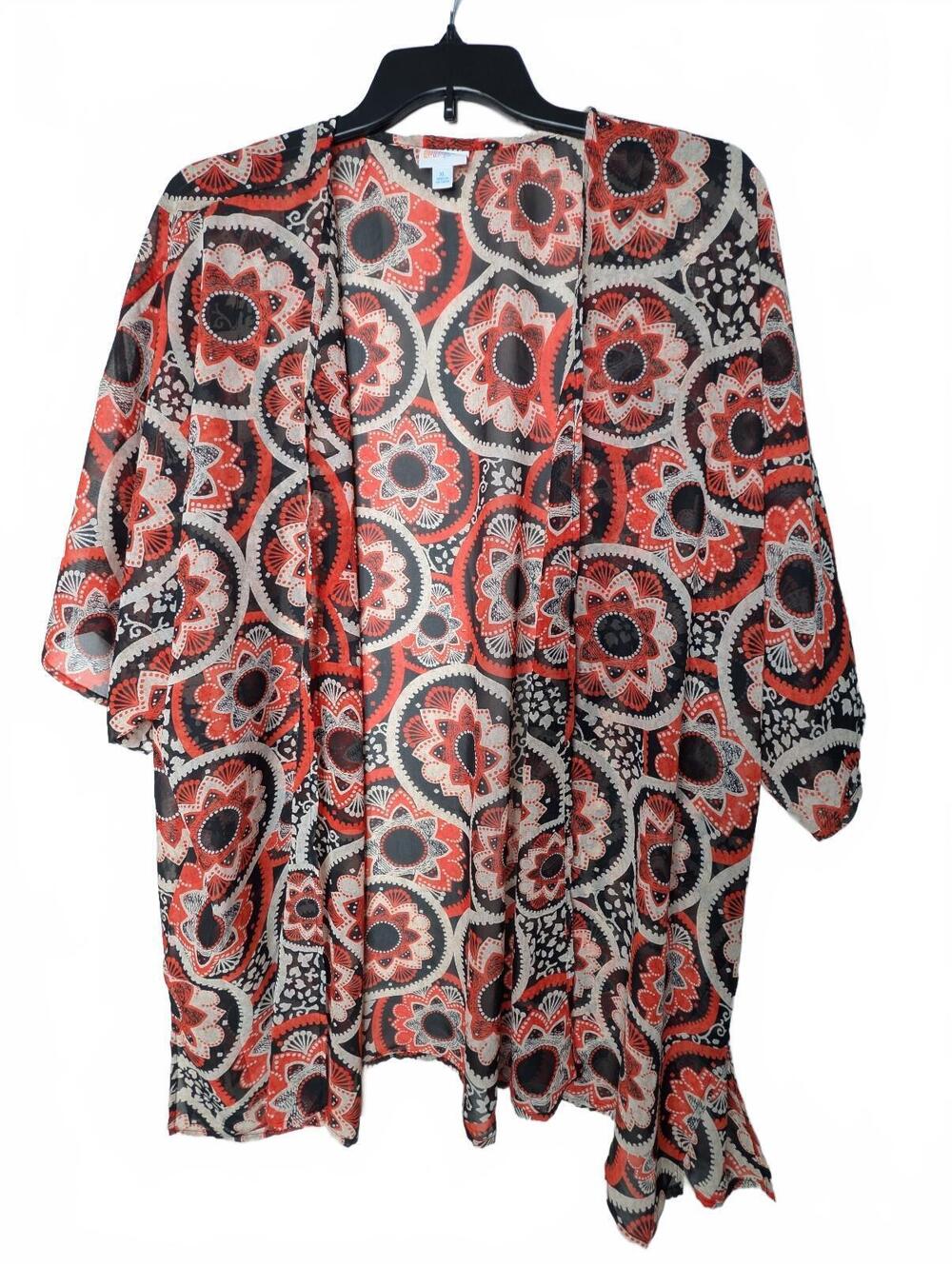 LuLaRoe XL Floral Pattern Sheer Kimono